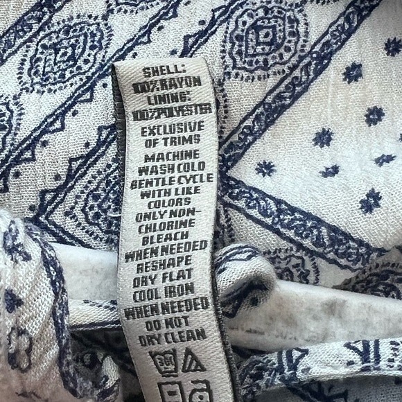 American Rag Dress Bandana Dress Spaghetti strap blue & white Size Small - Picture 8 of 9